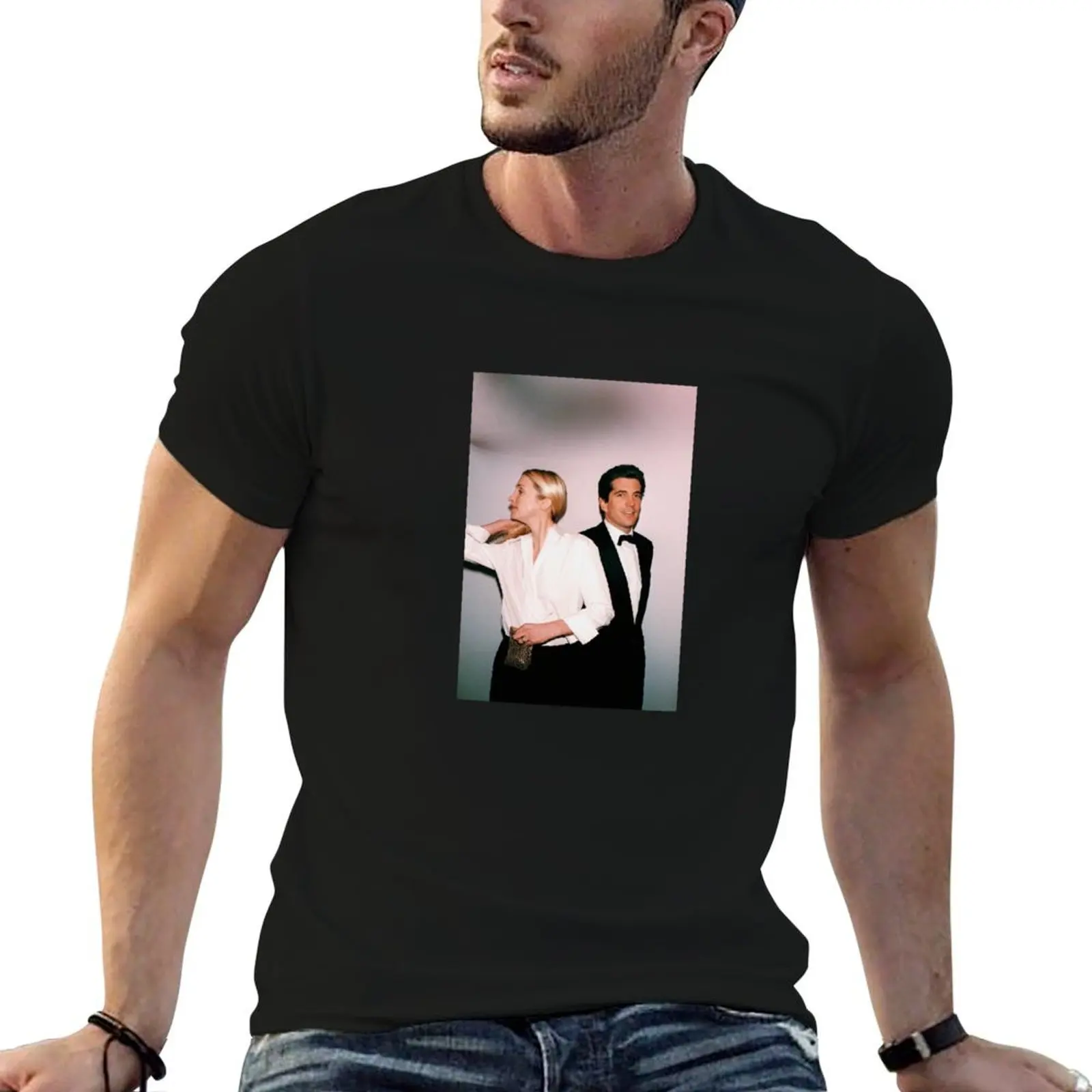 

JFK jr and Carolyn Bessette T-Shirt t shirts for man cotton soft t shirt for man 100 percent cotton t shirt man designer T-Shirt