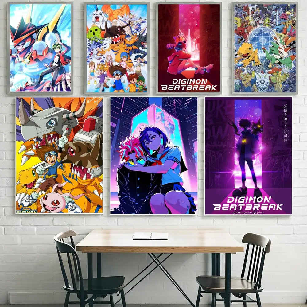Digimon BEATBREAK Poster HD Waterproof Self-Adhesive Wall Ar