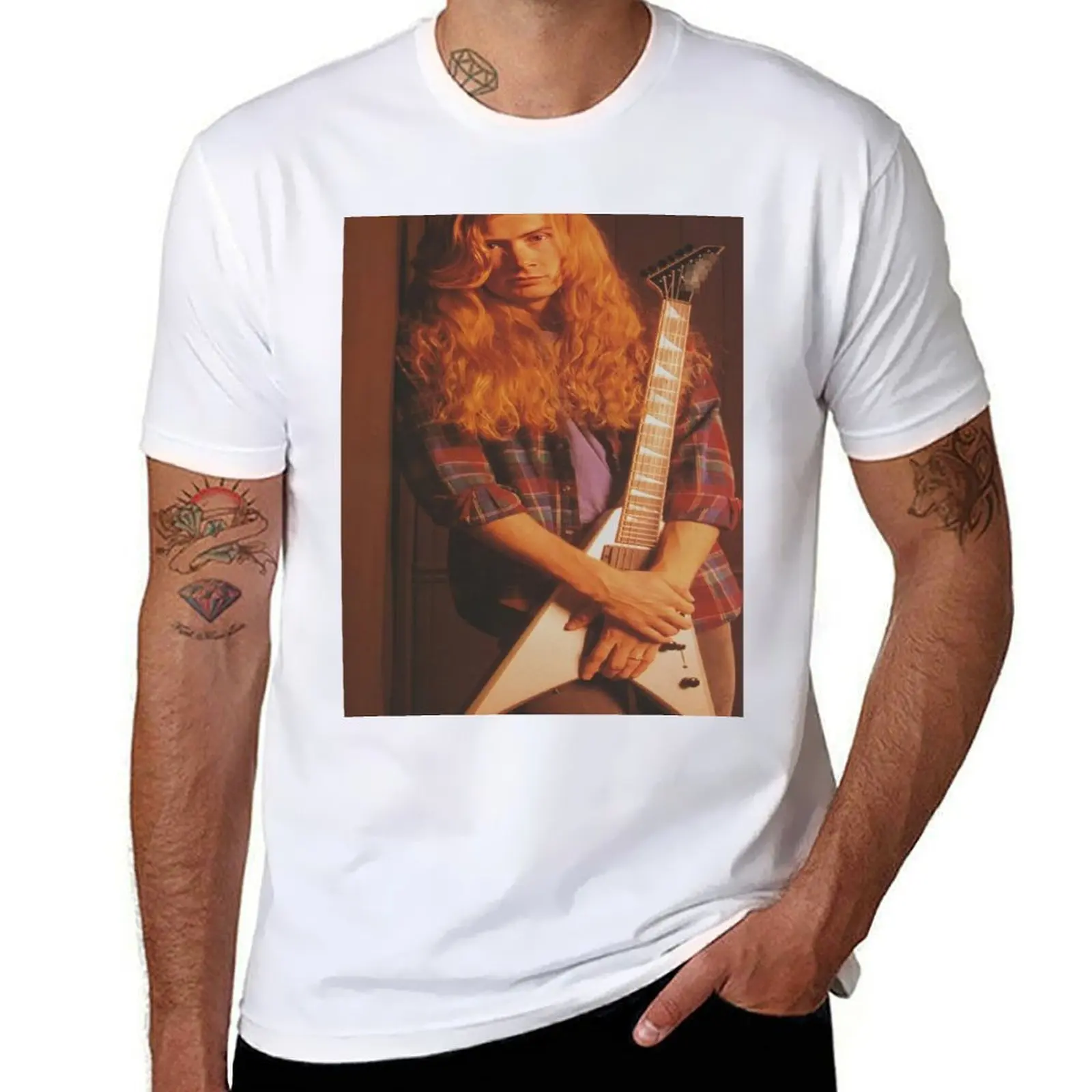 

dave mustaine aesthetic T-Shirt man t shirt heavy cotton t shirt man designer T-Shirt