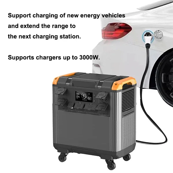 Portable power station home outdoor 1000W 2000W 3000W solar generator with usb-a usb-c port portable emergency power supply