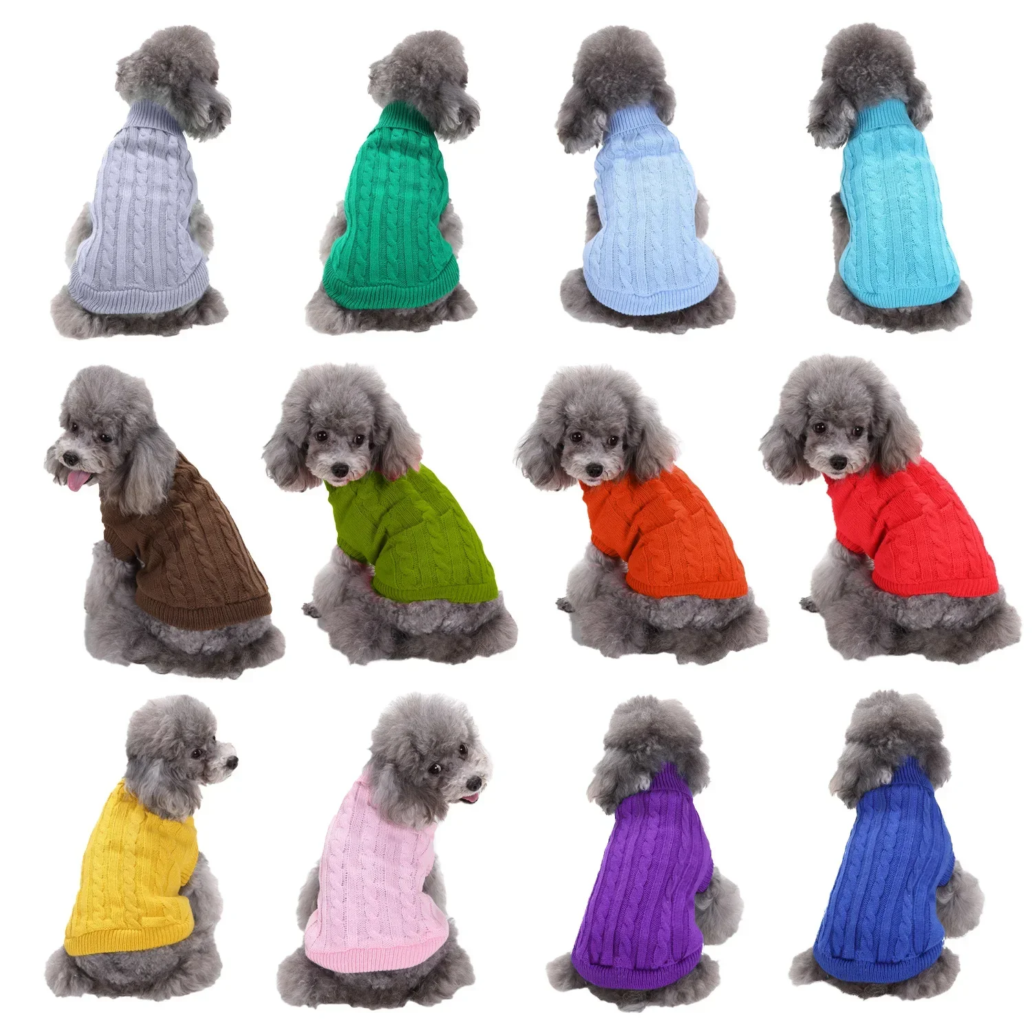 

Winter Warm Dog Sweaters Pet Clothes for Small Dogs Soft Woolly Cats Sweater Coat Clothing for Chihuahua Puppy Cat Jacket