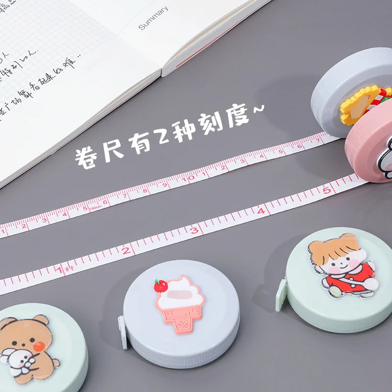 1.5M Mini Tape Measure Rabbit Cute Ruler Novelty Fruit Sewing Ruler Sewing Machine Cartoon Design Rulers Stationery Supplies