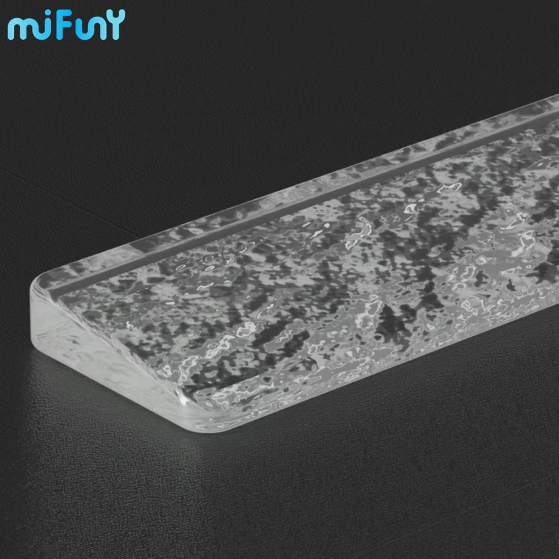 

MiFuny Water Ripple Keyboard Hand Rest Ergonomic Creative Acrylic Transparent Wrist Rest for 65% 75% 87 Key Mechanical Keyboards