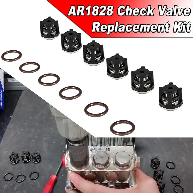 AR1828 Water Pump Check Valves Kit & AR1857 Pressure Washer Packing Kit For Annovi Reverberi 18mm RK, RKA, RKV, XRC, XRA Series