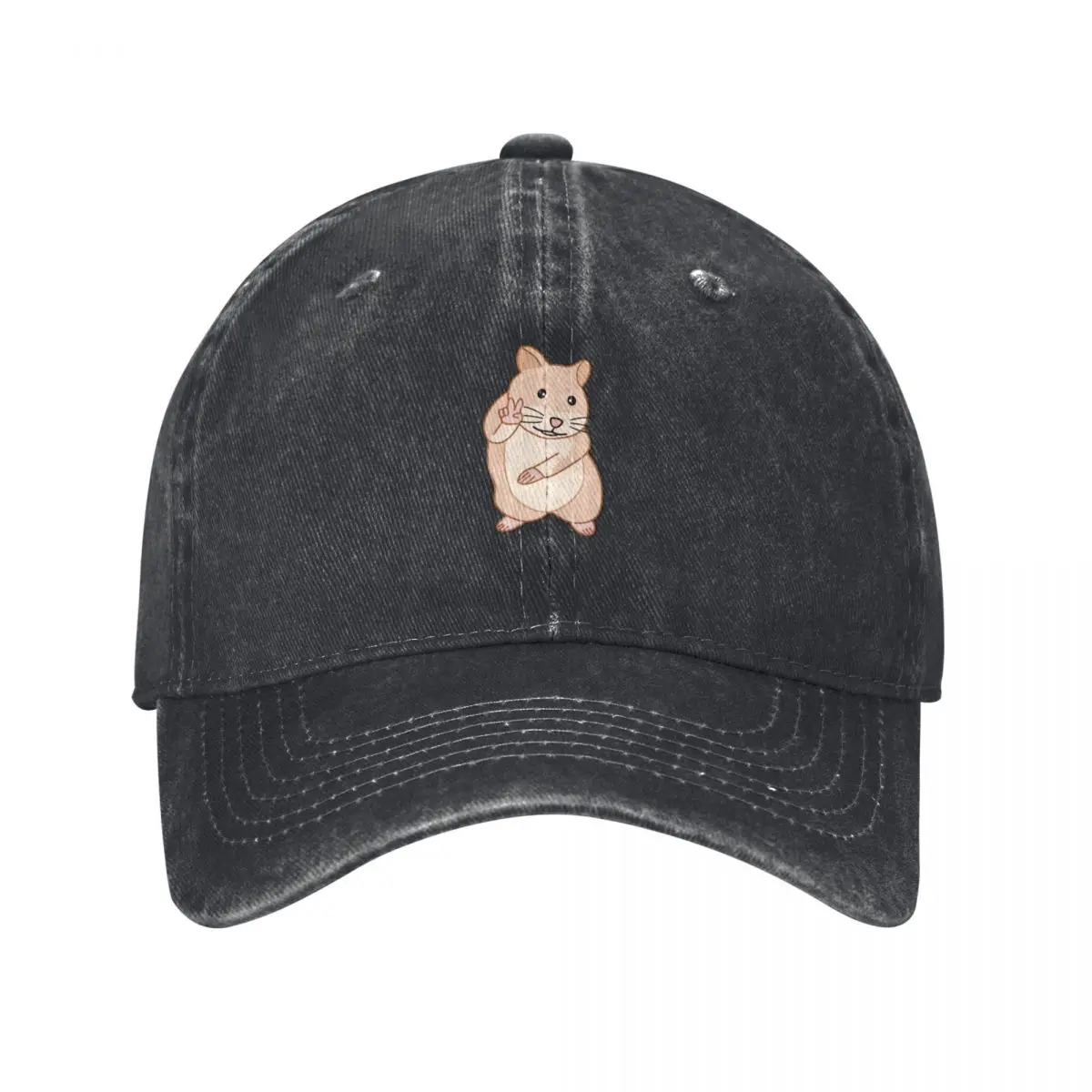 Hamster Peace Sign Meme Baseball Cap Sun Cap Vintage Fishing cap Girl'S Hats Men's