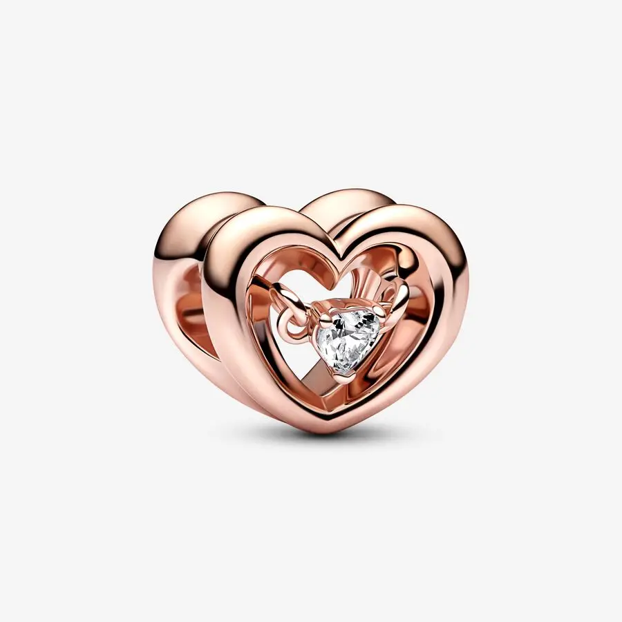 New Disney Charms Love Heart Family amorek Charm koralik Fit oryginalny bransoletka Pandora kobiet DIY biżuteria pamiątkowy prezent