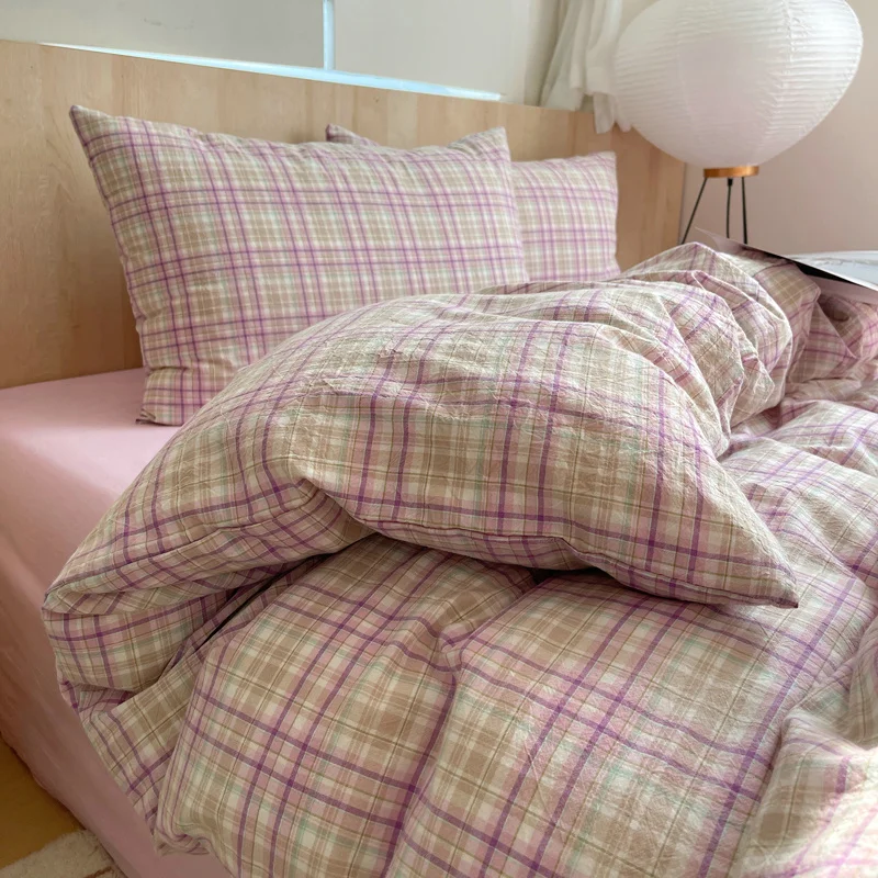 Nordic Ins Bettwäsche Set Reine Baumwolle Bettbezug-set Haut-Freundliche Einzel Twin Volle Königin Größe Flache & Spannbettlaken bettwäsche Set – Detail 9