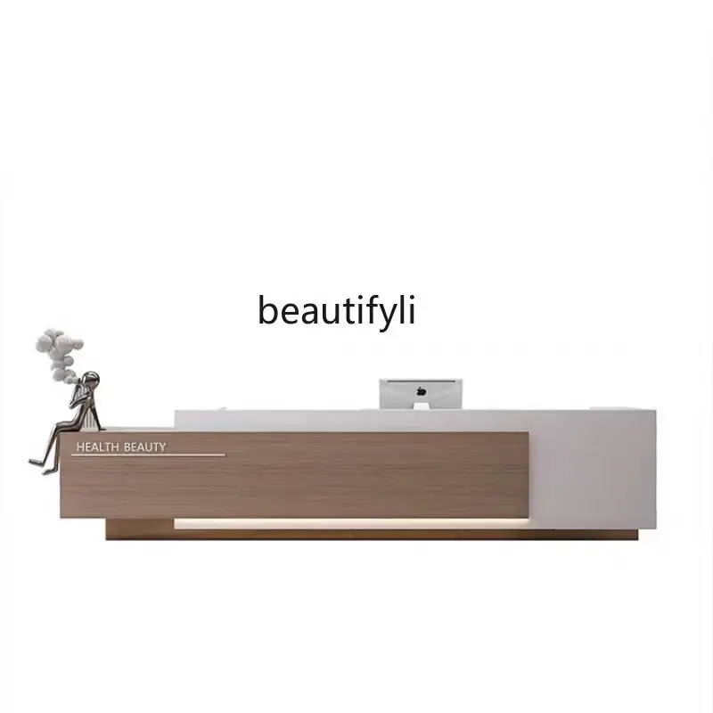 

Company front desk reception desk simple modern hotel counter beauty salon bar checkout page