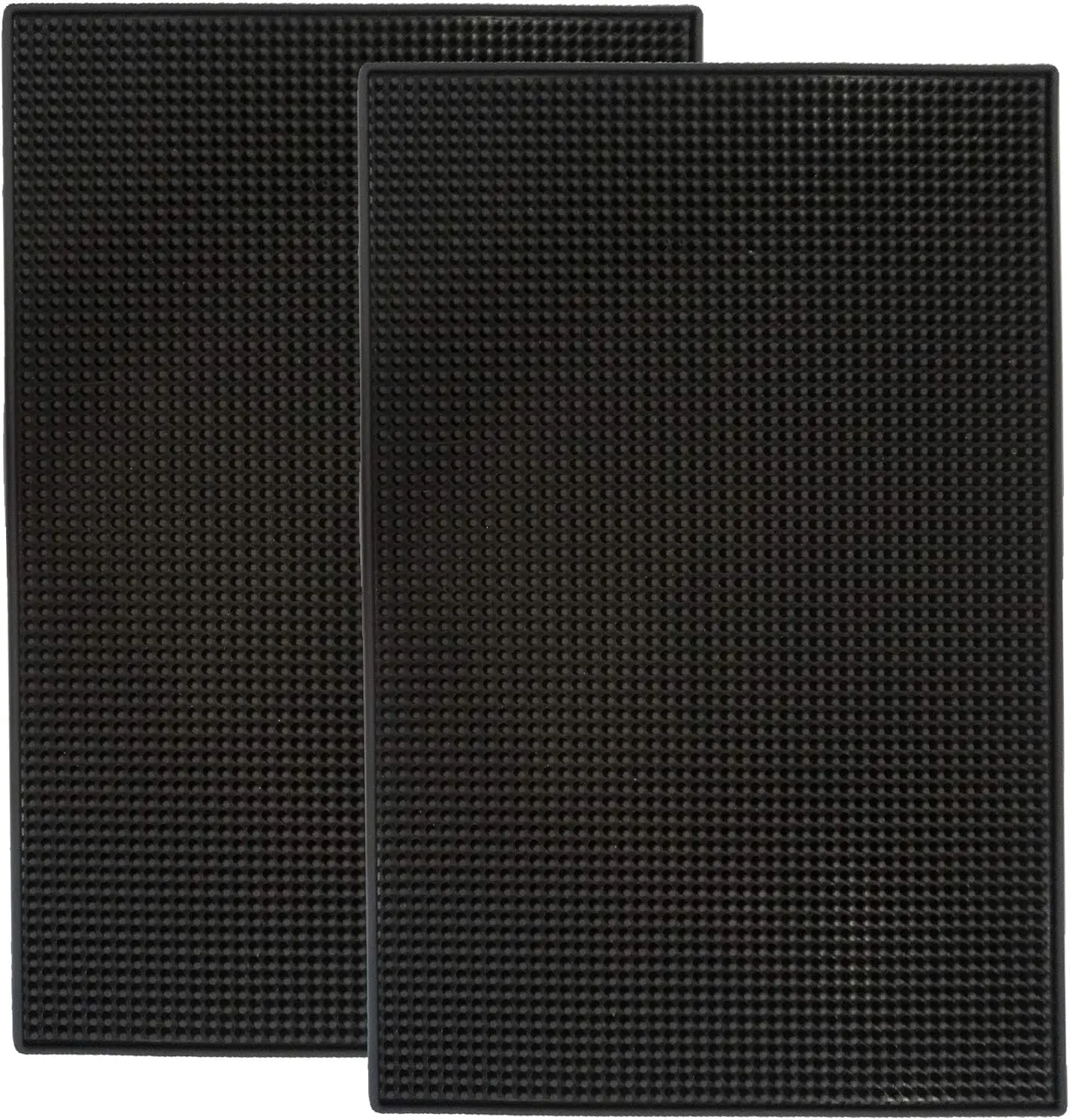 

2-piece set of bar mats, dishwashing mats, 18 inch x 12 inch thick durable and stylish service coffee bar mats/espresso mats
