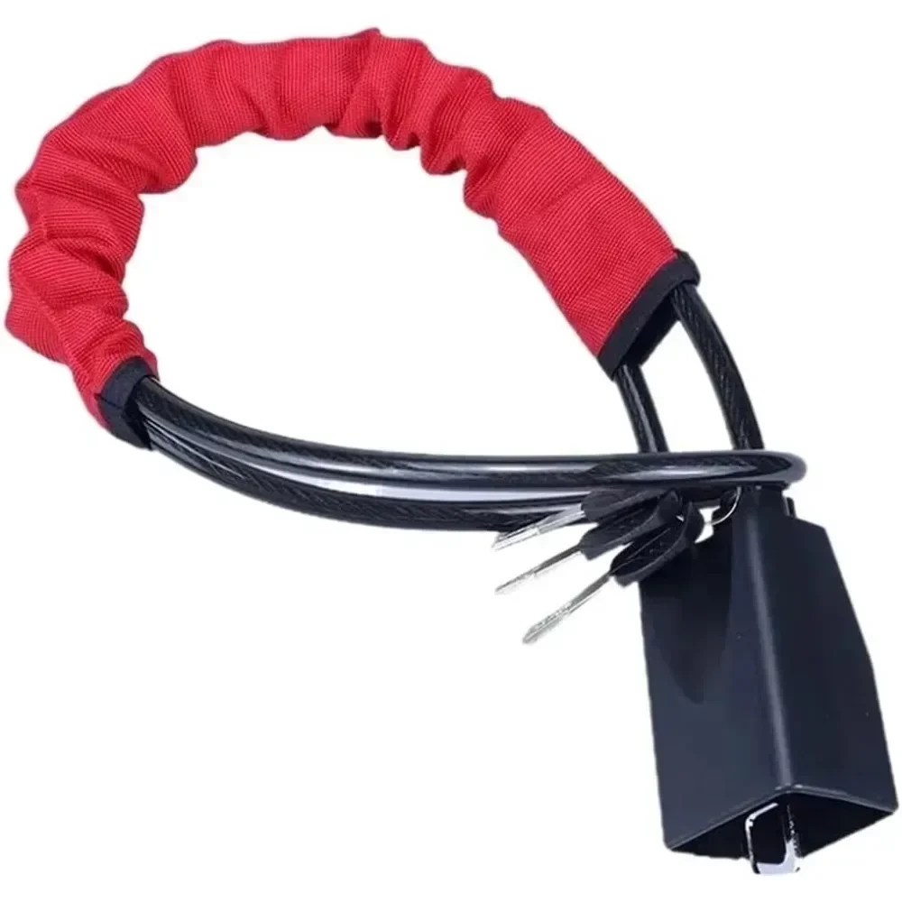 2025 Hot Steering Wheel Lock Universal Auto Seat Belt Buckle Lock Rope Car Truck Braided Steel Cable Anti-theft Safety Lock