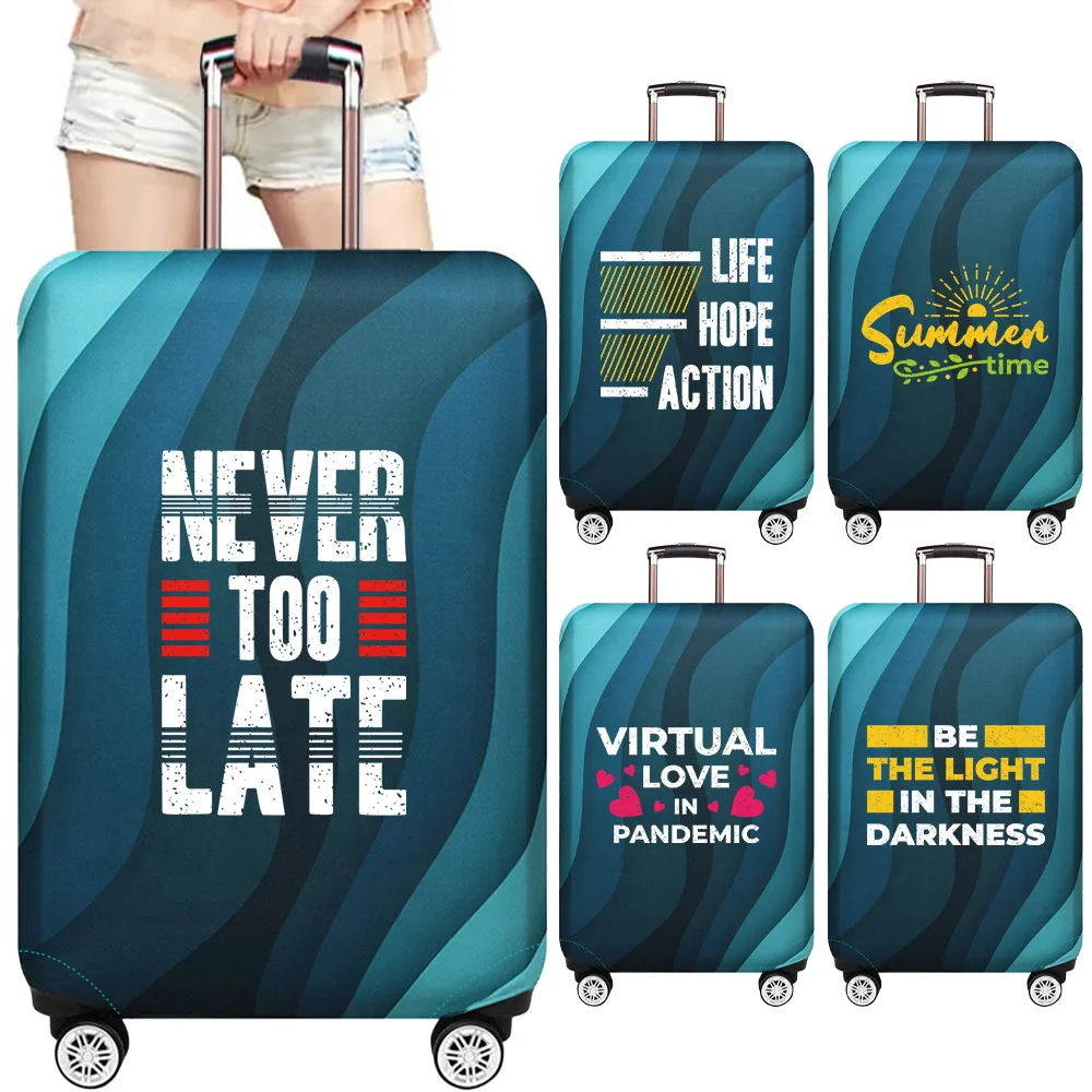 

Trolley Box Cover Travel Accessories Thick Elastic Luggage Cover Protector 18-32inch Dust Cover Phrase Printing Series