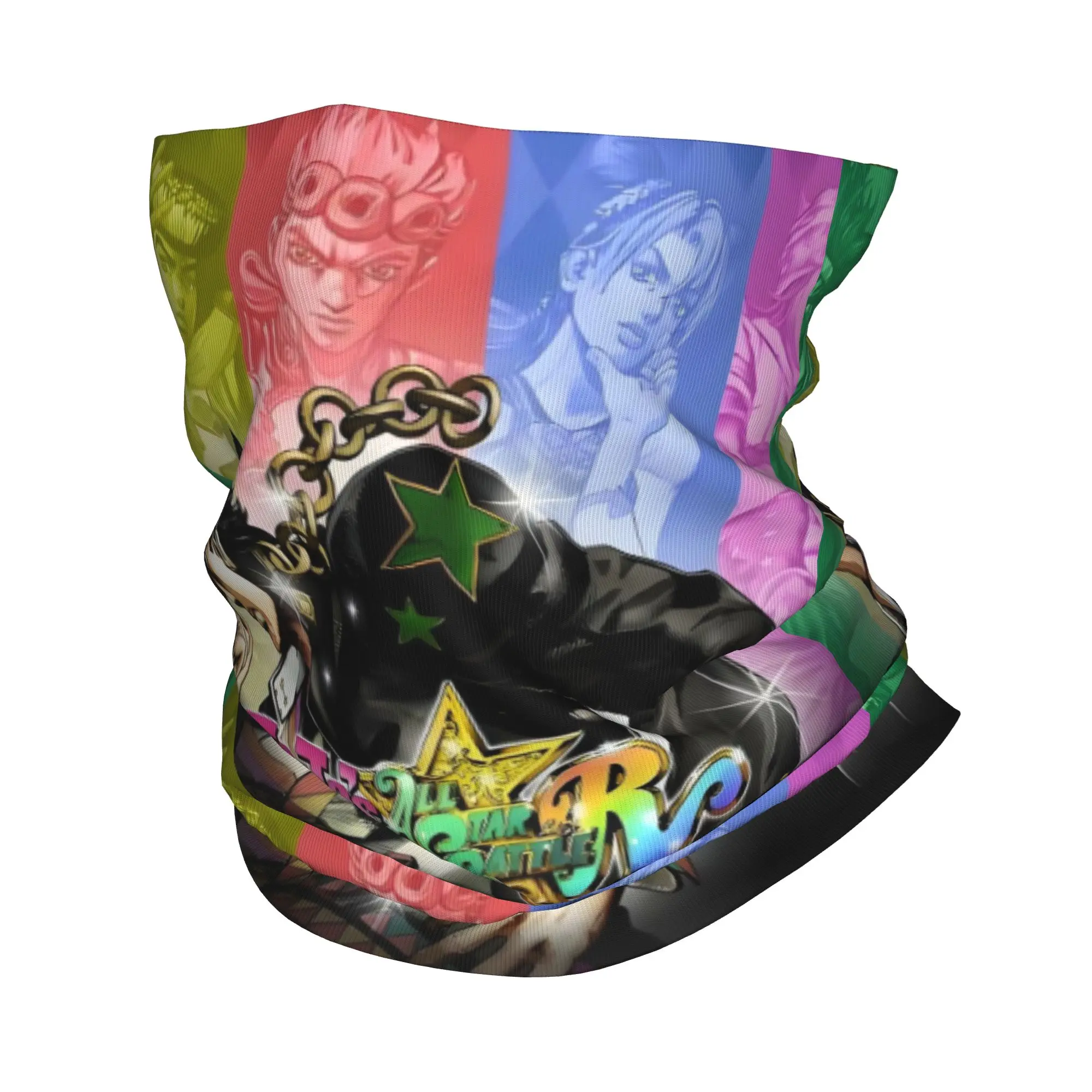 Japan Manga JoJos Bizarre Adventure  Bandana Neck Gaiter for Ski Running Women Men Wrap Scarf Anime  Balaclava Warmer