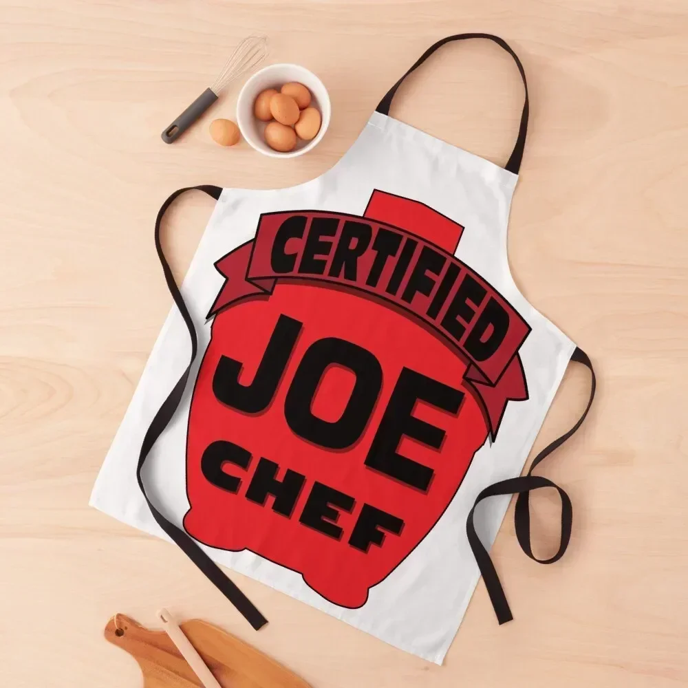 

Certified JOE Chef Kamado Certified BBQ Grill Master Apron painting barber men Cute Kitchen Apron