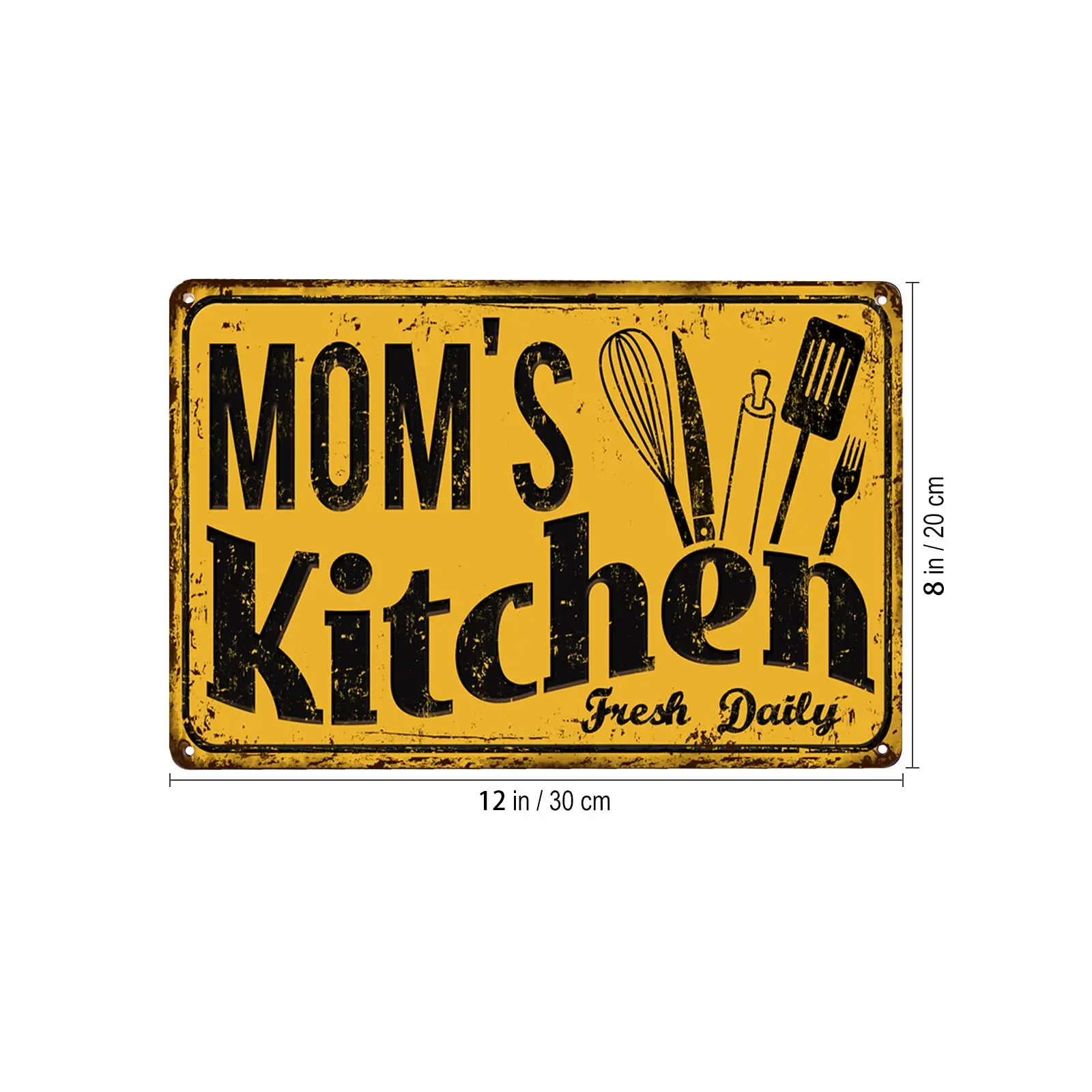 Lesiker Vintage Metal Tin Signs Mom'S Kitchen Home Wall Decoration Metal Plaques 12