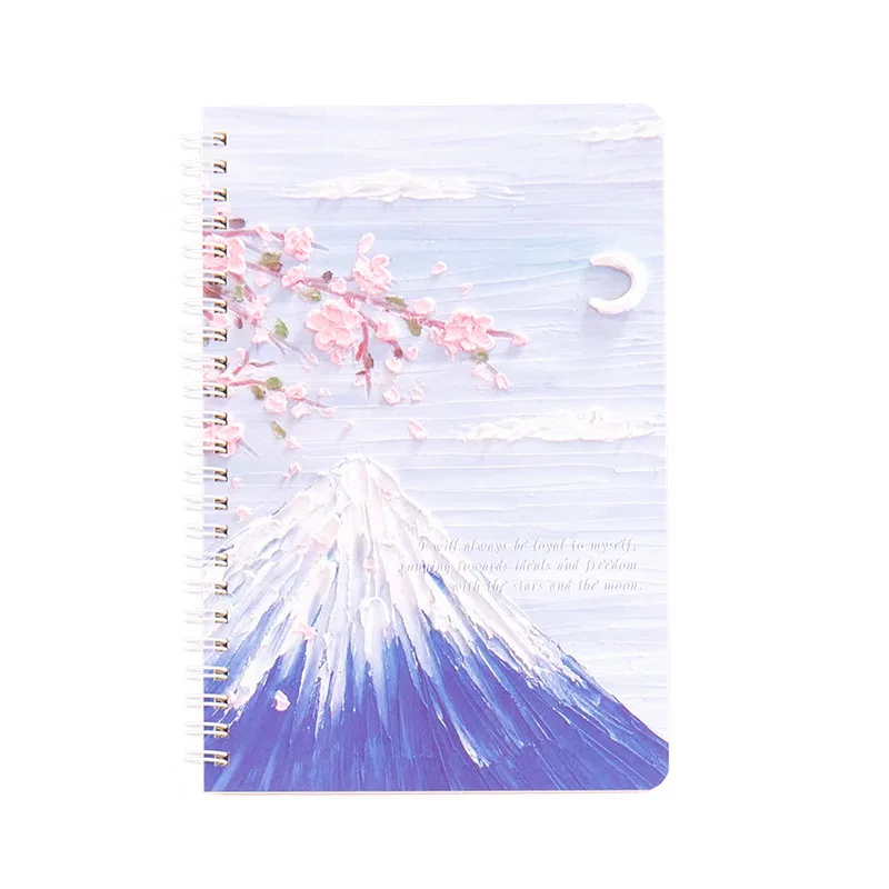 Landscape Painting Series A5 High-value Student Coil Notebook Class Workbook Creative Cute Notepad Diary