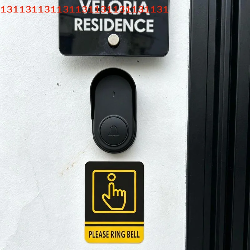 2 Pack Waterproof Please Ring Bell Sign Funny Acrylic Decor for Home Garden Gate Door Wall Mount