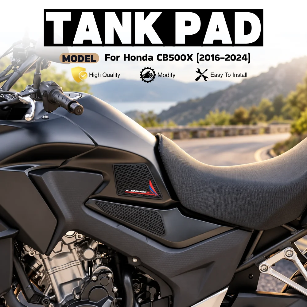 Motorcycle Tank Traction Pad Anti Slip Sticker Gas Knee Grip Protector For Honda CB 500 X CB500X (2016-2024) Accessories