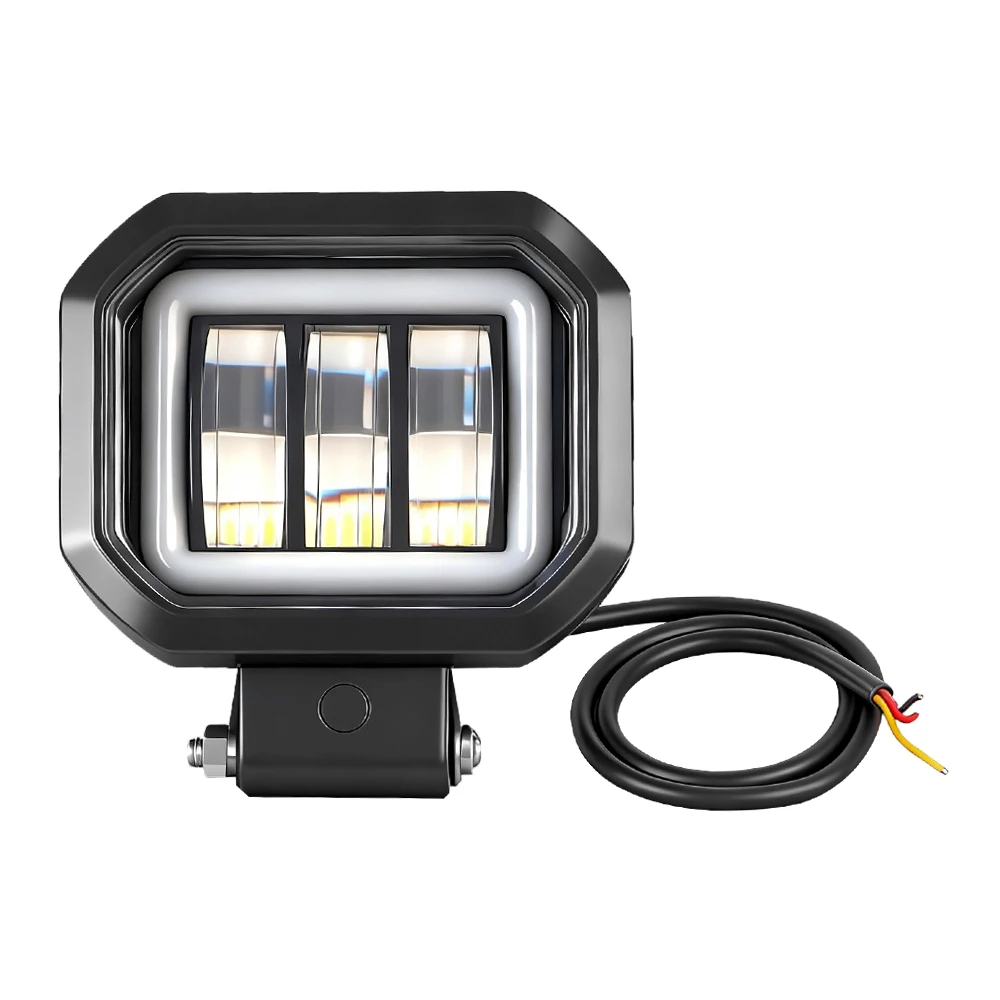 1 قطعة 12-80 فولت المصباح 18-20 واط Led مربع العمل ضوء عيون الملاك ضوء بار DRL قبالة الطريق مصابيح الضباب ل سكوتر كهربائي دراجة جزء