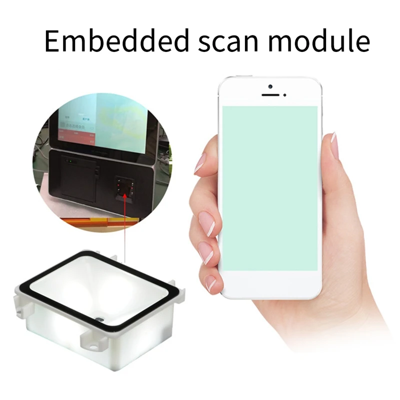 Embedded 2D Barcode Scanner USB QR Barcode Reader RS232 TTL Interface Kiosk Small Fixed Installation Barcode Printer Easy To Use