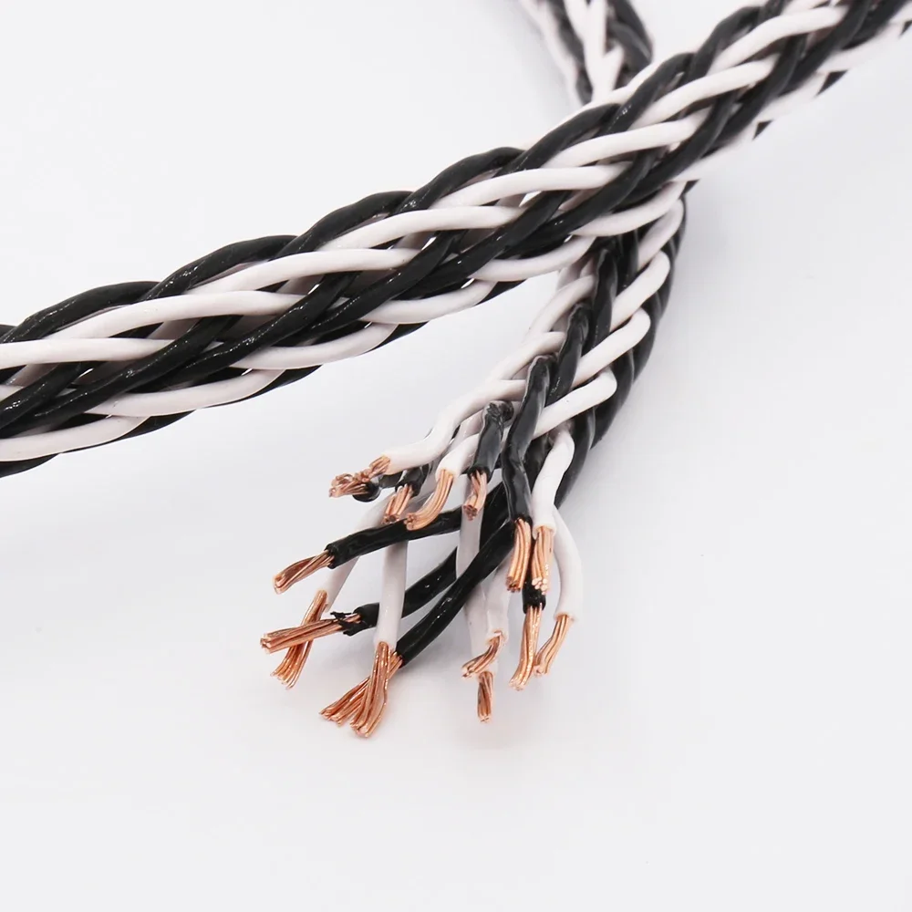 1 Meter High Quality 8TC OCC Copper Wire Cable for HIFI Audio Speaker Amplifier Turntable CD Player