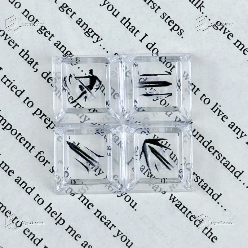 

Колпачки для клавиш Where Winds Meet Serise, колпачки для боевых искусств на заказ, вишневый профиль, ПК, полупрозрачные колпачки для рукоделия, аксессуары для механической клавиатуры