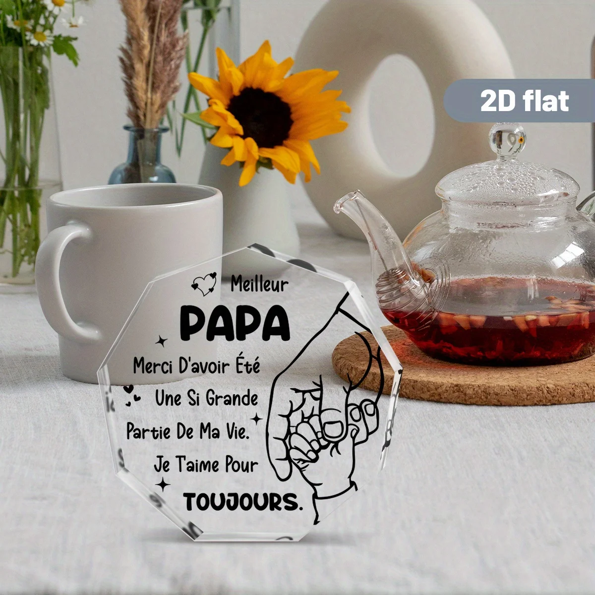2D flat, acrylic desktop decoration - 