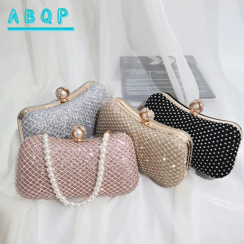 New Dinner Clutch Bag Luxury Brand Diamond-encrusted Shiny Dinner Women's Clutch Bag Fashion Diamond-encrusted Shoulder Bag