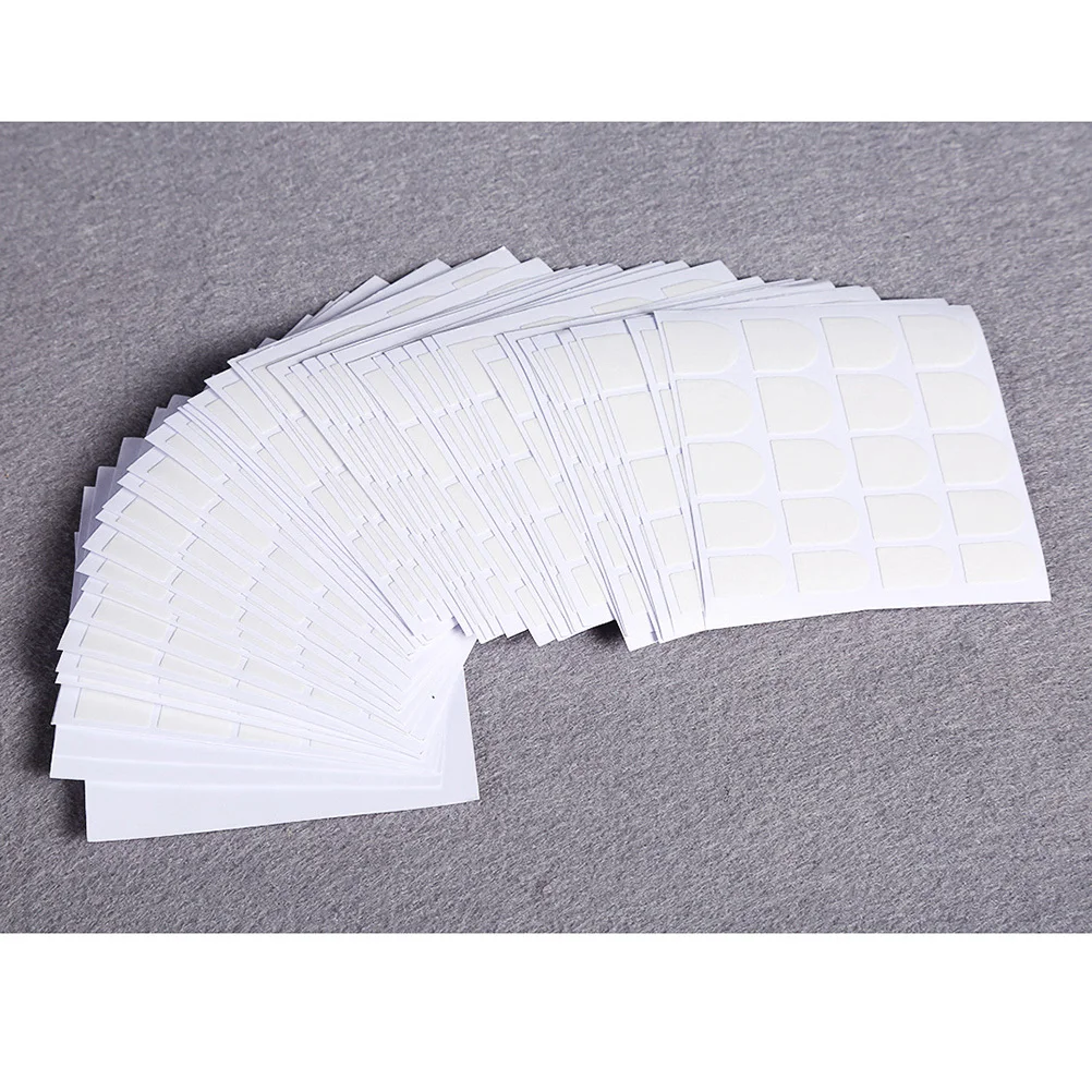 50 hojas de pegatinas para uñas, uñas postizas autoadhesivas, accesorios de manicura DIY, pegatinas para uñas blancas fáciles de quitar sin pegamento