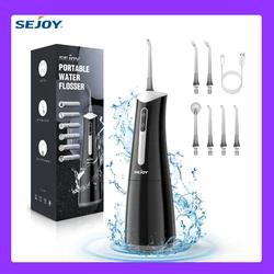 SEJOY Dental Oral Irrigator Water Flosser Thread Teeth Pick Mouth Washing Machine 4 Modes USB Rechargeable 300ml Tank