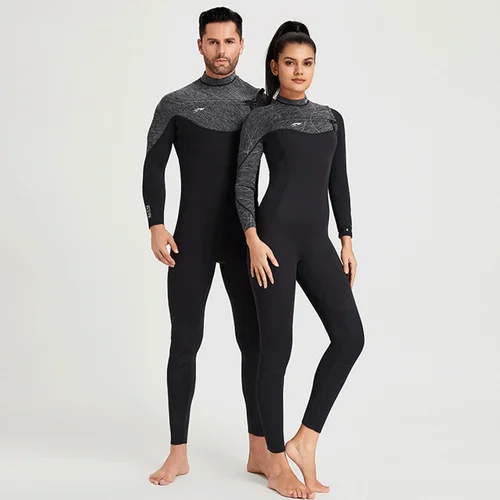 Imagen 2 del producto Traje de neopreno de 3mm para hombre y mujer, trajes de baño de una pieza, snorkel, kayak, protectores contra sarpullidos, surf, buceo, pesca, kitesurf