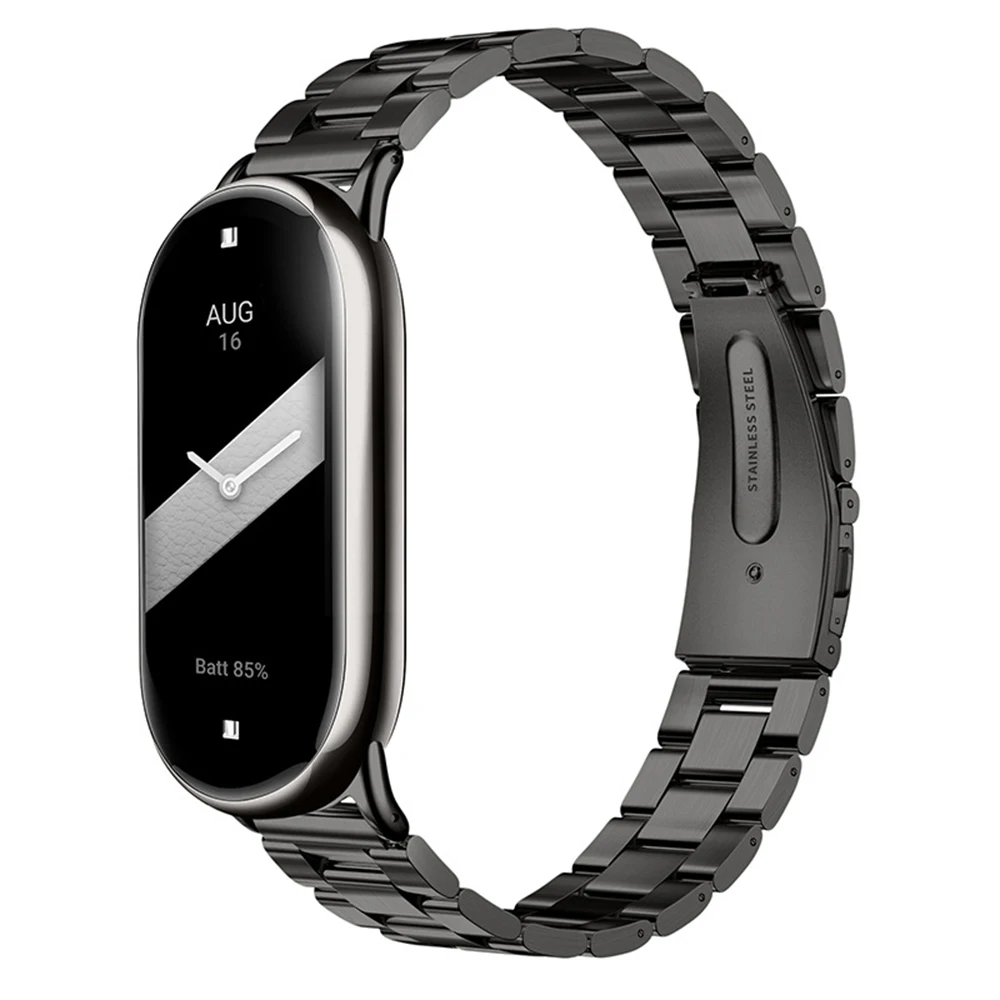 Pulsera de acero inoxidable para Xiaomi mi band 9/8, Correa de repuesto para mi band 9, Accesorios de correas de reloj