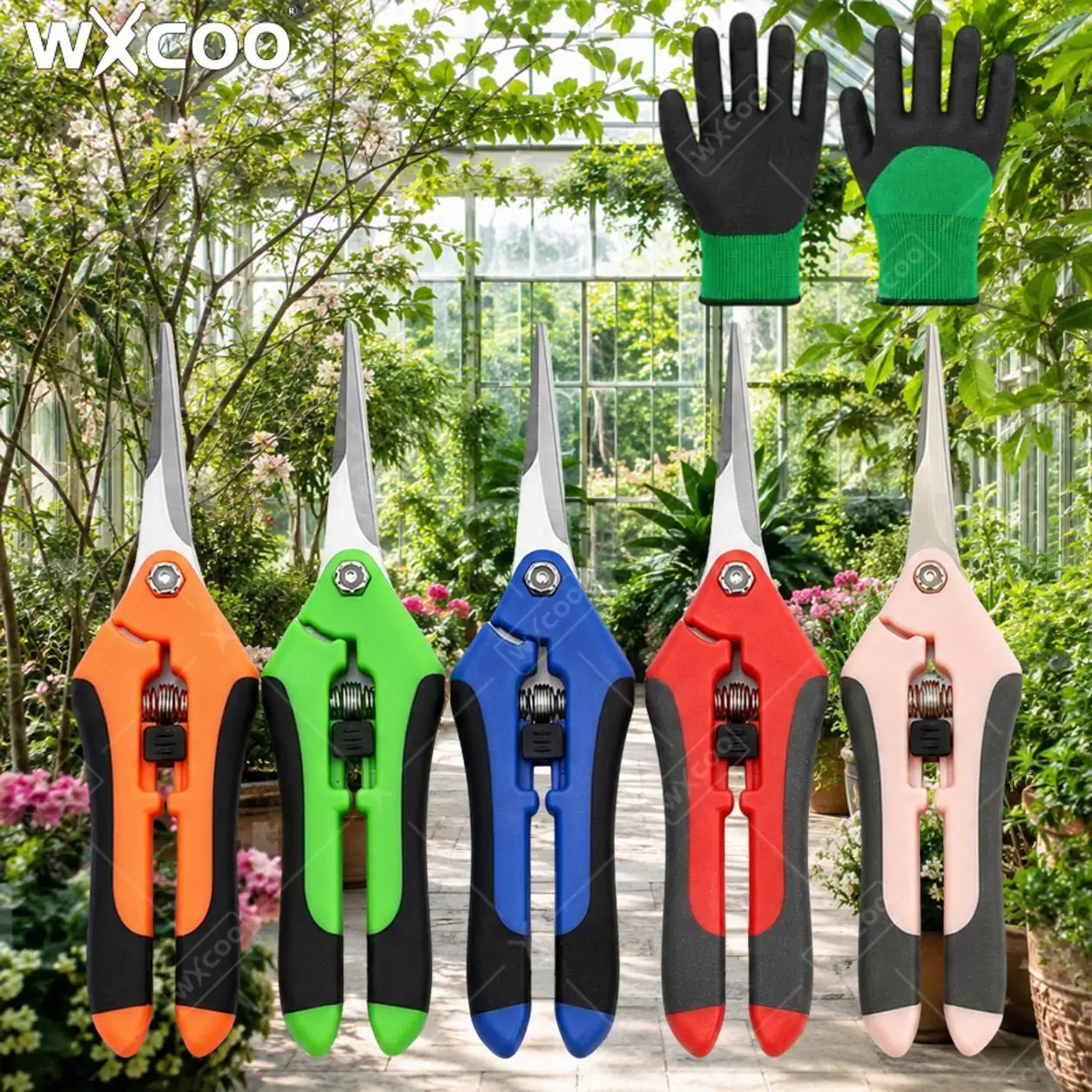6.5-inch Labor-Saving Gardening Scissors Straight Head Pruning Shears for Bonsai Fruit Tree Flowers Branches Garden Pruner