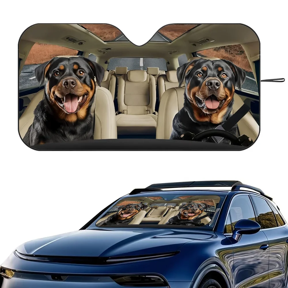 

Ротвейлер Dog Driver Автомобиль SunSha Лобовое стекло Складная трехслойная изоляция Sunsha от присоски Блоки УФ-лучей Солнце