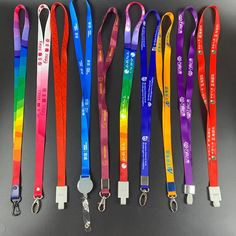 Multiple Models Customized Lanyard Personalized Printing With Logo Name Phone number Printing Widened Neck Rope for ID Name Card