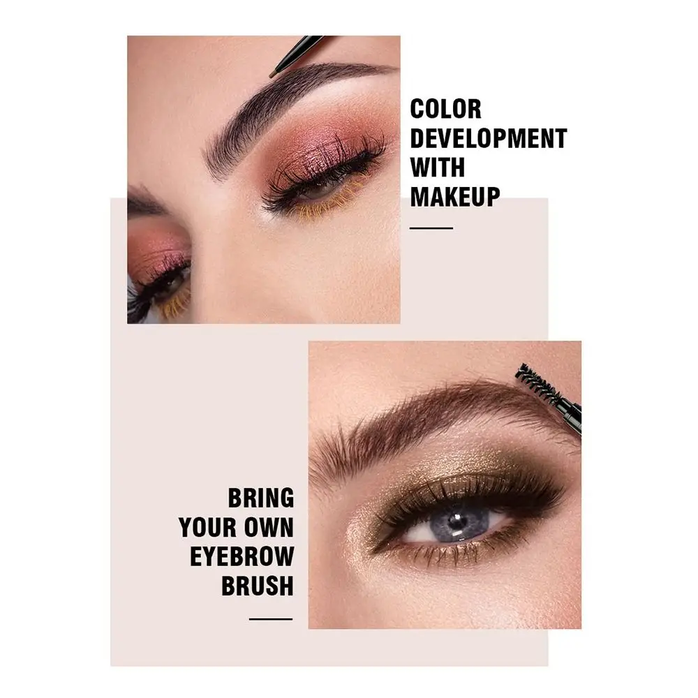Nowa, odporna na rozmazywanie kredka do brwi, naturalna, wodoodporna, łatwa w użyciu, dwustronna kredka do brwi, podkreślająca kształt.