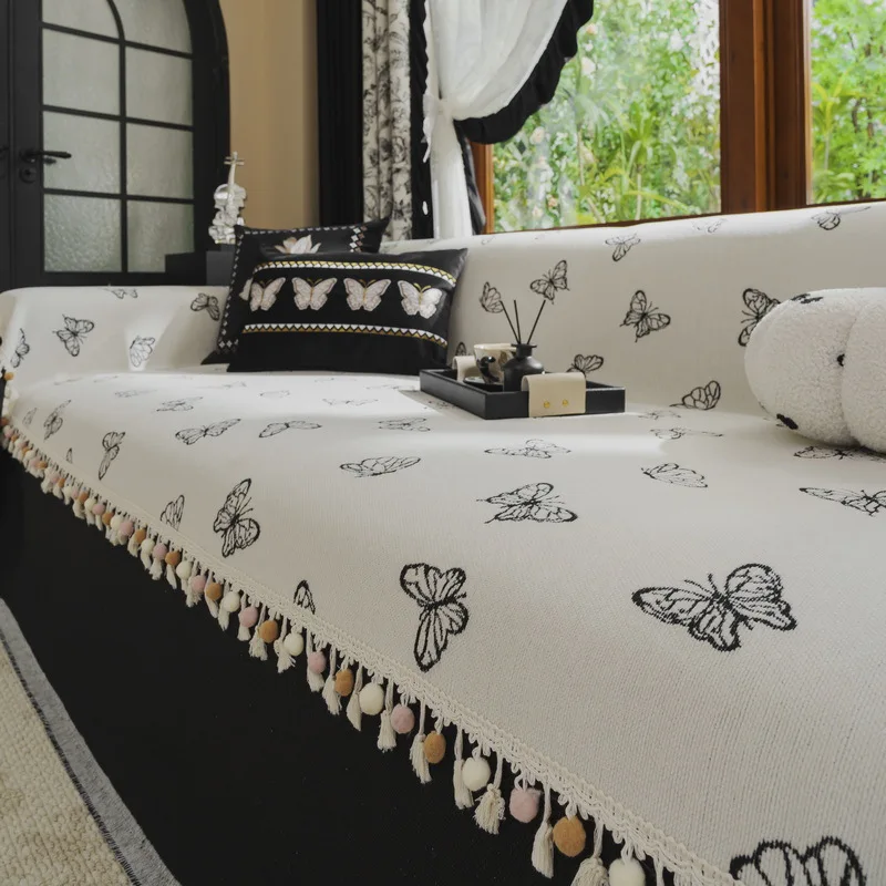 

Chenille Sofa Blanket All Seasons Universal Sofa Covers for Living Room Anti-dirty French Style Couch Cover Home Nap Blankets