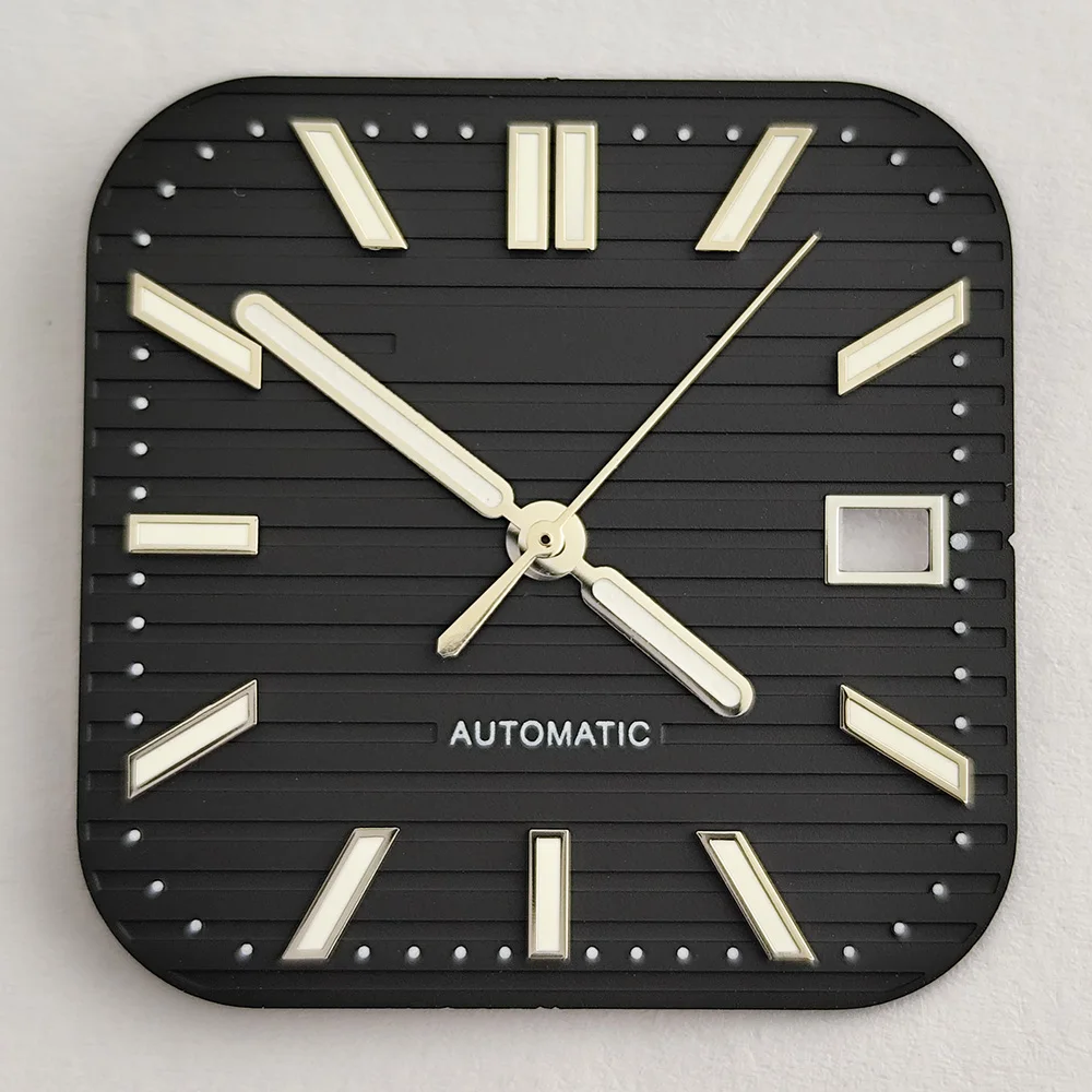 Quadrante quadrato NH35 Quadrante da 29,5 mm adatto per movimento NH35 Accessori per orologi con puntatore per orologi NH35