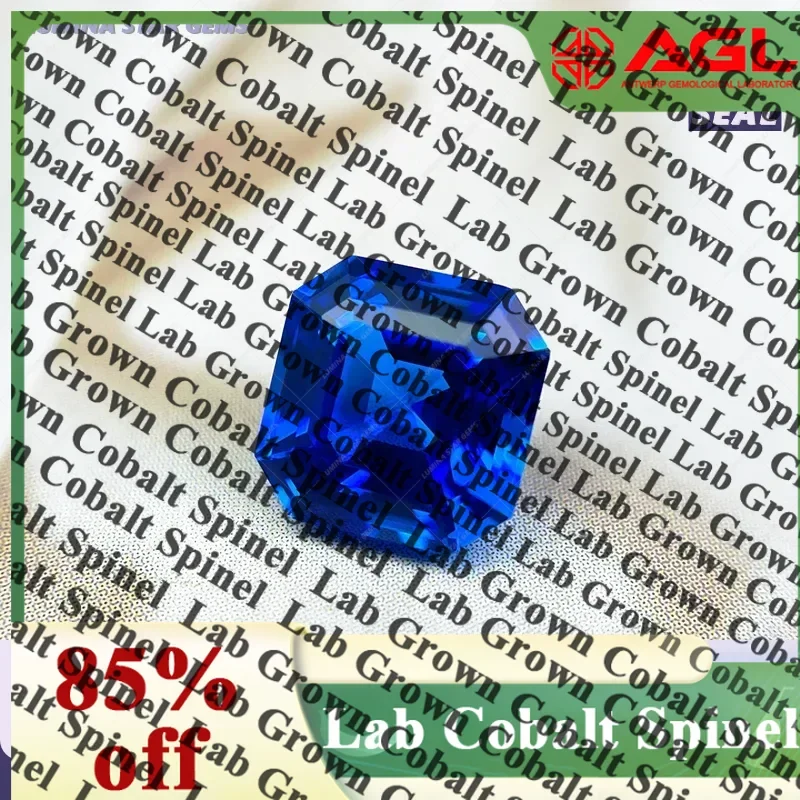 

TOPTHot Sales Lab Grown Cobalt Spinel Asscher Cut Gemstone for DIY Ring Necklace Earrings Main Materials Selectable Certificate