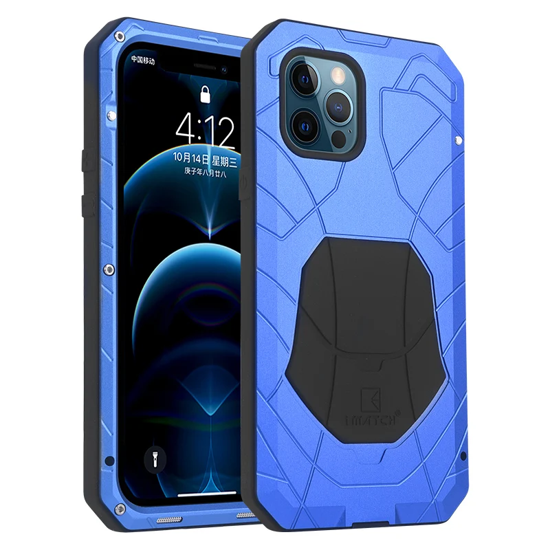 Imatch Aluminum Metal Silicone Shockproof Cover Cases For Apple Iphone 13 12 Mini 11 Pro Xs Max X Xr Dirt Shock Proof Case