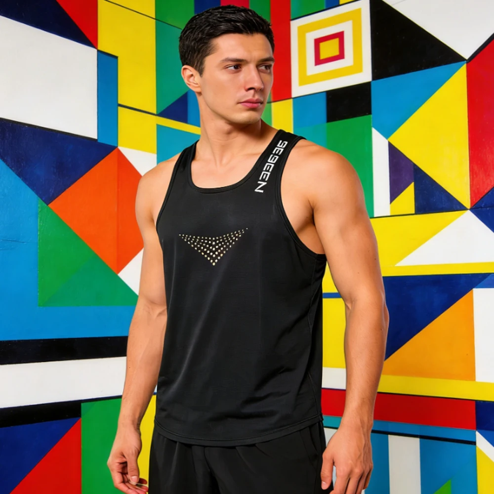 New Summer Professional Marathon Running Vest for Men. Mesh Design, Breathable, Quick-drying, Ideal for Track and Field Racing S