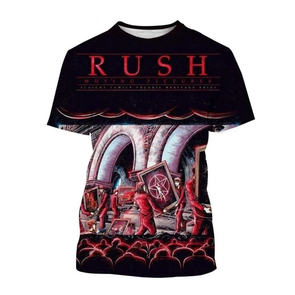 New Rock Rush 3D Printed T-shirts Summer Men Women Hip Hop Trend Short Sleeve TShirt Street Loose Casual Oversized Y2k Tops view 4