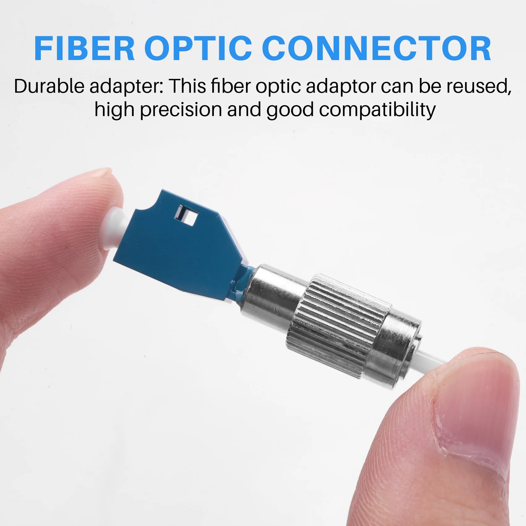 1Pcs Visual Fault Locator Adapter, Hybrid Fiber Optic Connector Adapter,Single Mode 9/125Um FC Male to LC Female Adapter