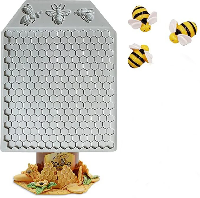 Honeycomb Bee Silicone Sugarcraft Mold Kitchen DIY Chocolate Cupcake Baking Fondant Cake Decorating Tools