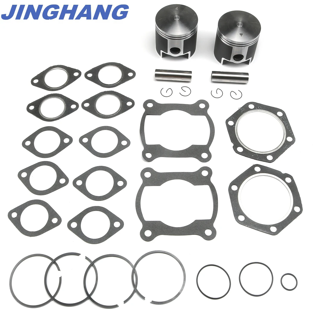 For 1986-1999 Polaris Indy Trail 488 Pistons Top End Gasket Kit Stock Bore 72mm