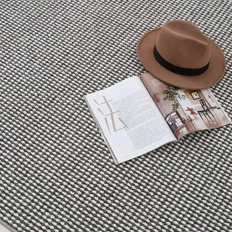 Source Factory Machine Made Luxury Modern Striped Wool Rug Custom Full Size Easy Care Bedroom Living Room Bedside Large Scale 4