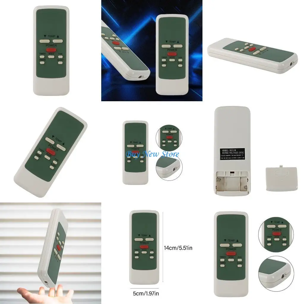

20CE R031D Remote Control for Air Conditioner Models User Friendly Designing Multiple Modes English Version No Screen