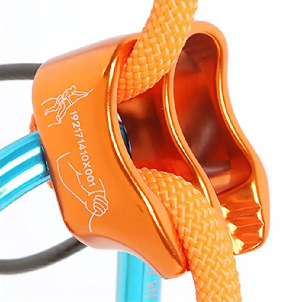

Downhill Be-lay Rappel Device Safety Ring Double Slot Rock Climbing Rappel Abseiling ATC Climbing Descender Camping Hiking