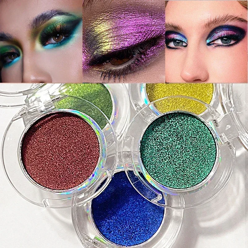 Heallor Chameleon Monochrome Eyeshadow Metallic Glitter Eye Shadow Palette Powder Radiant Pigment Shiny Eyes Makeup Cosmetics Gi