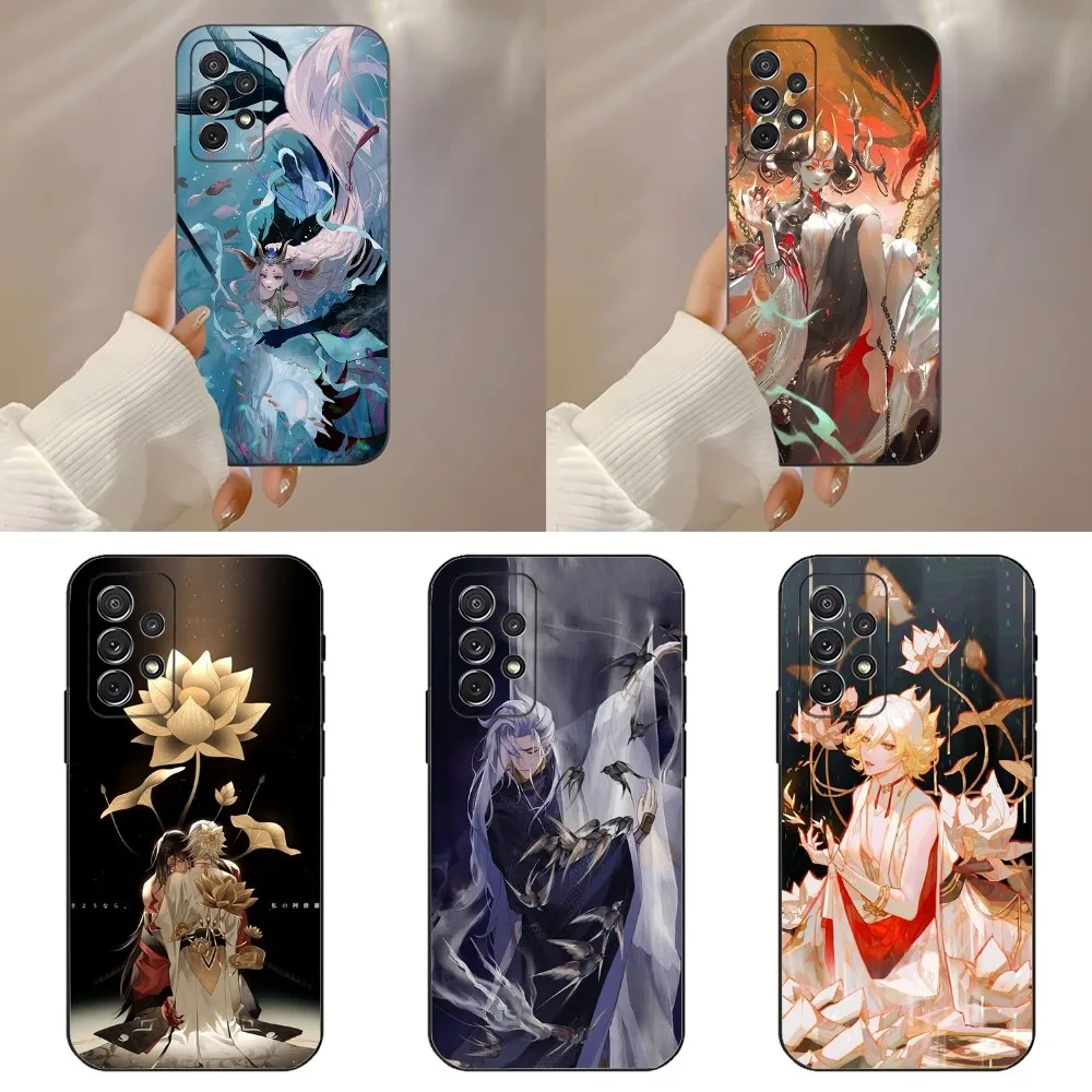 Game O-Onmyoji Phone Case For Samsung Galaxy A91,A80,A73,A72 ,A71,A53A52,A32 ,A31A22,A21s,A20,Black Cover