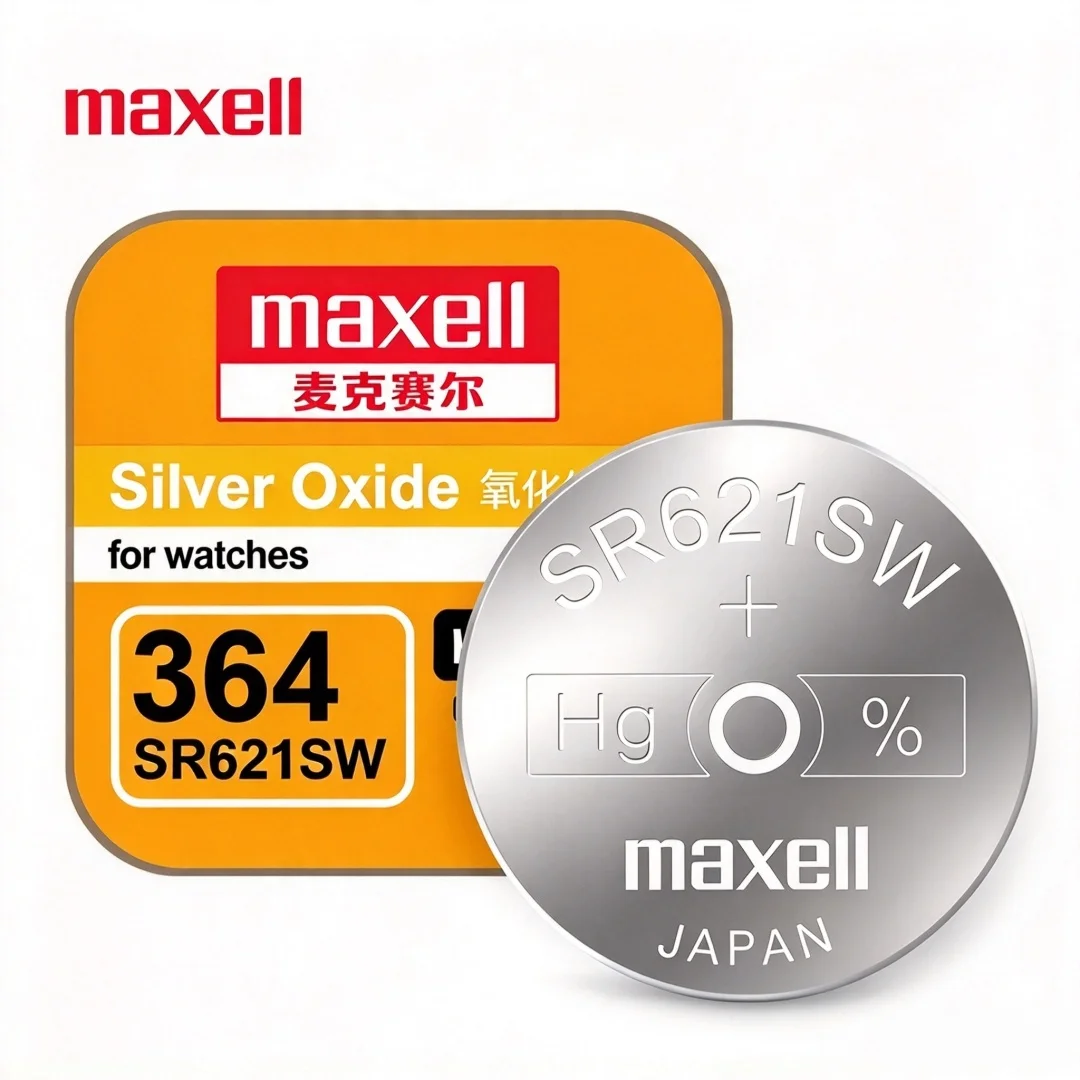 10-100PCS Maxell SR621SW 364 Silver Oxide Button Cell Battery 1.55V AG1 LR621 Coin Battery For Wrist Watch Quartz Clock